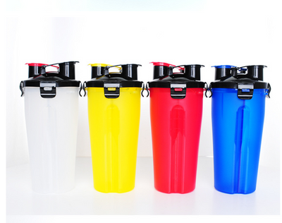 Portable 2-in-1 Pet Water Bottle with Silicone Bowl