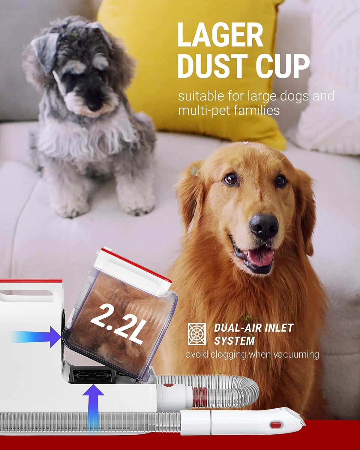 VacLife Pet Hair Vacuum & Dog Clipper