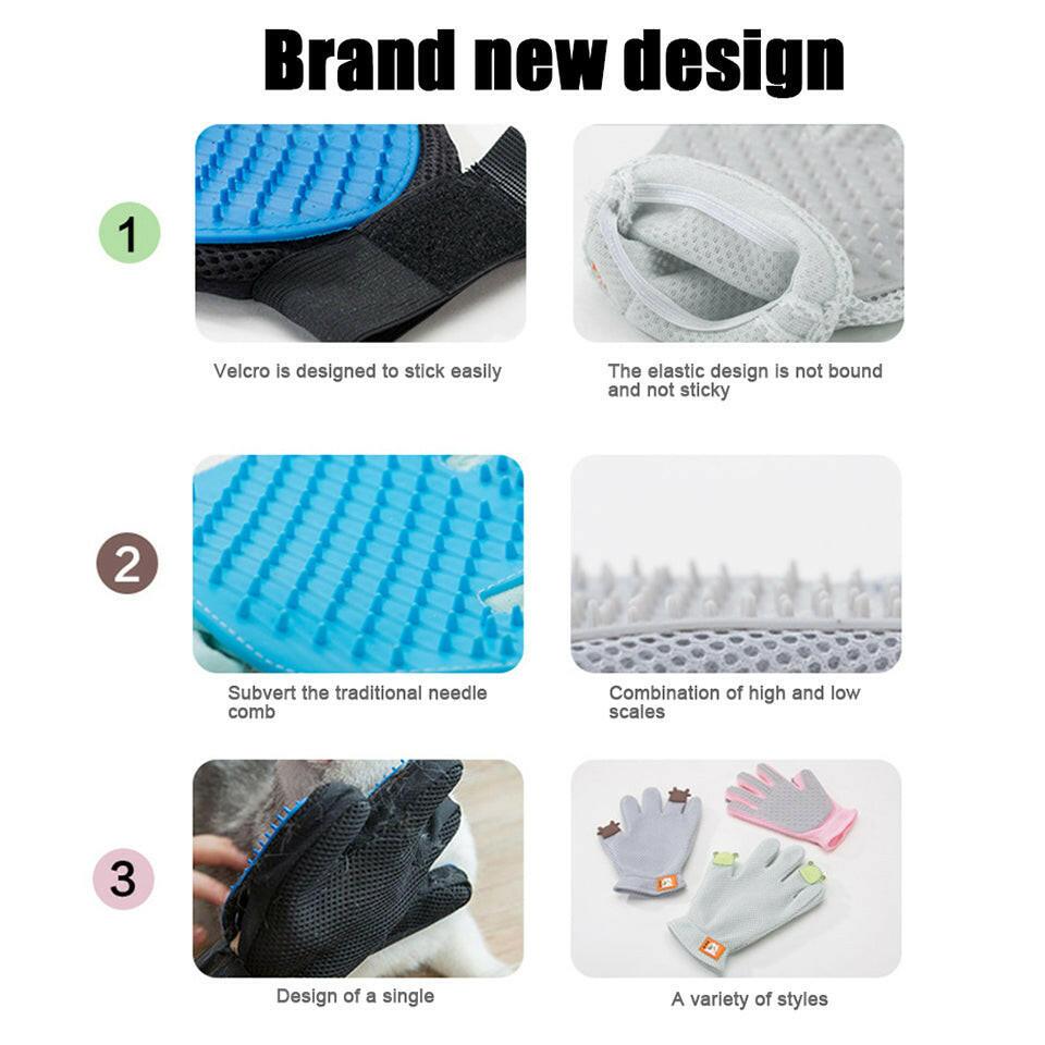 Pet Grooming Glove Deshedding and Massage™.