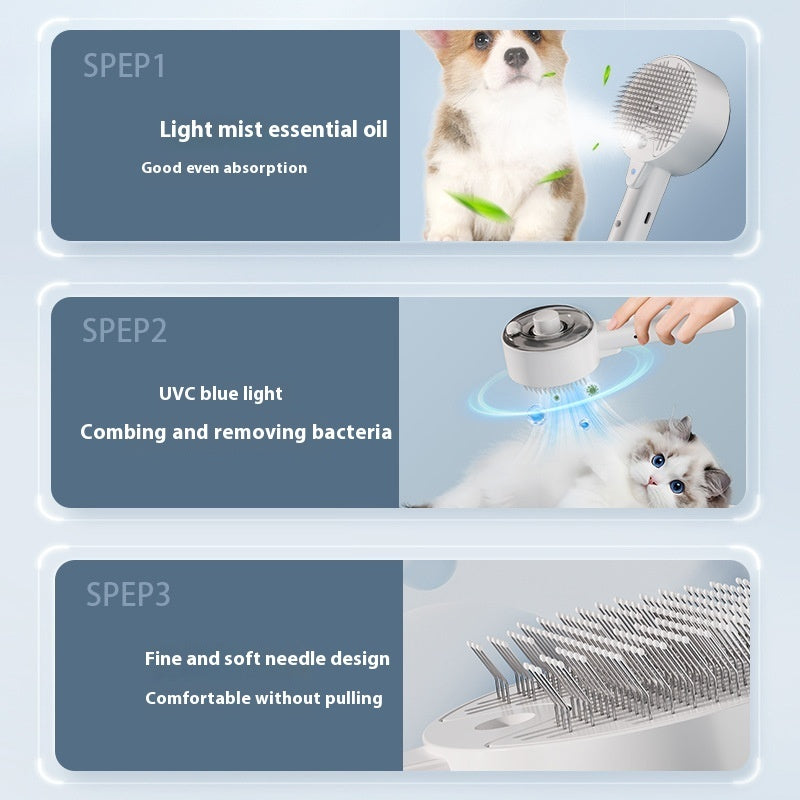 Self-Cleaning Pet Hair Remover Brush