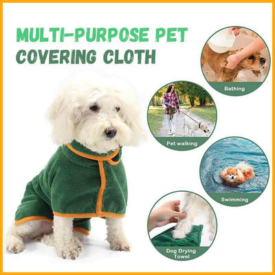 Microfiber Pet Bathrobe - Quick-Dry Comfort 🛁🐾.