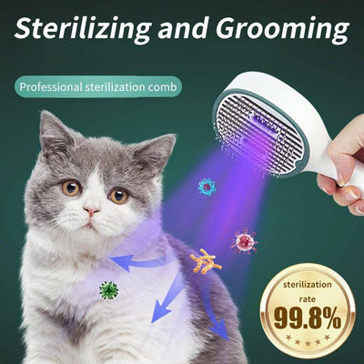 UVC Sterilizing Pet Grooming Comb Self-Cleaning Slicker Brush™