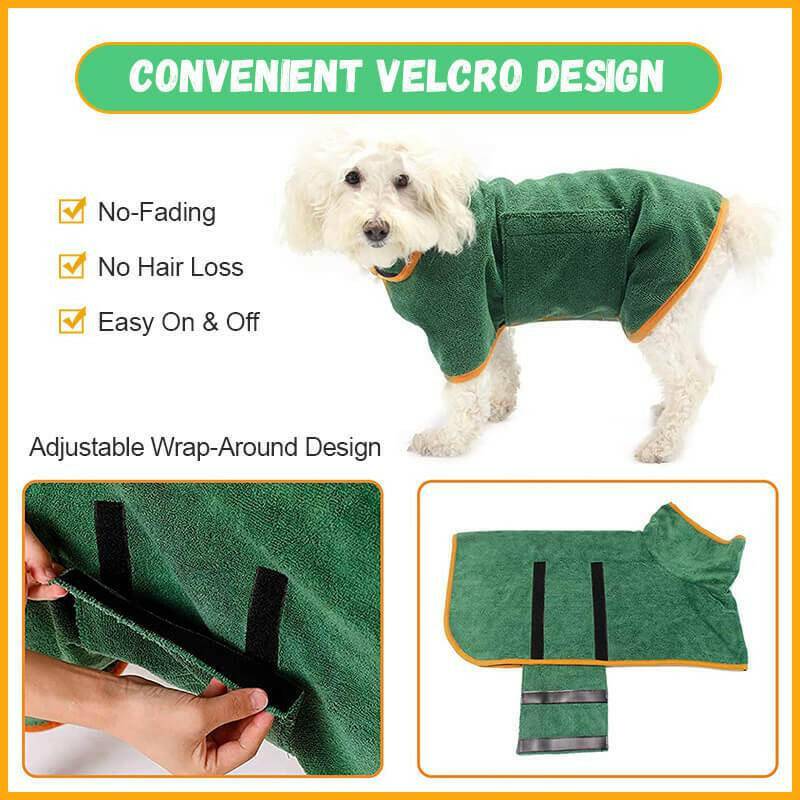 Microfiber Pet Bathrobe - Quick-Dry Comfort 🛁🐾