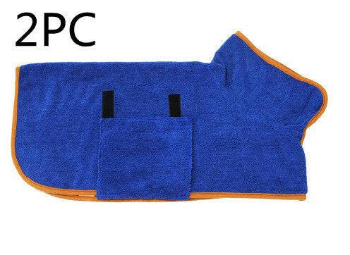 Microfiber Pet Bathrobe - Quick-Dry Comfort 🛁🐾