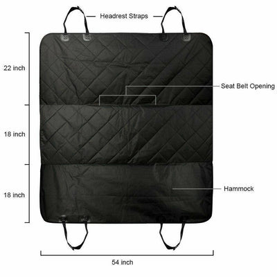 Black Waterproof Pet Car Seat Cover®