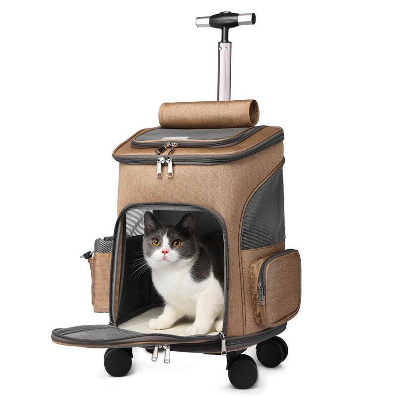 Portable Trolley Pet Backpack with Wheels®